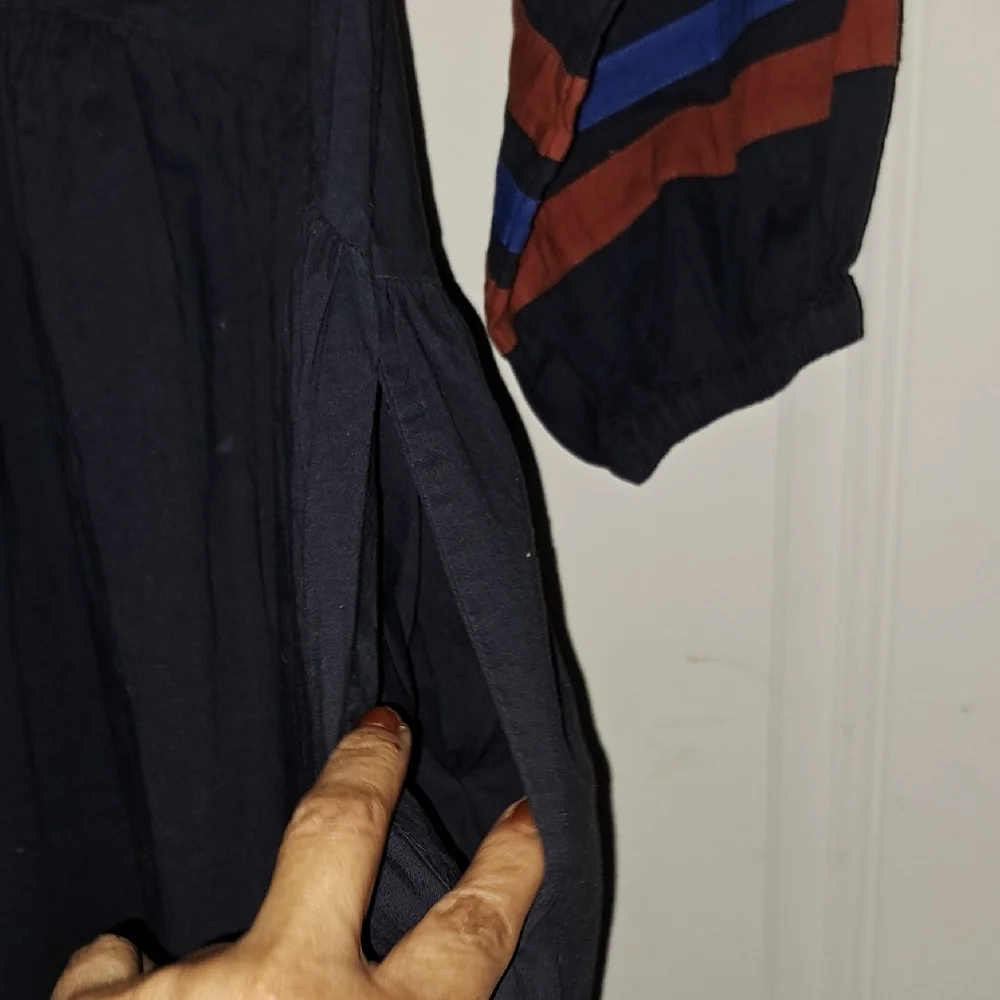 Sundry Anthropologie,Navy Dress with Red and Blue Accents - Picture 8 of 13